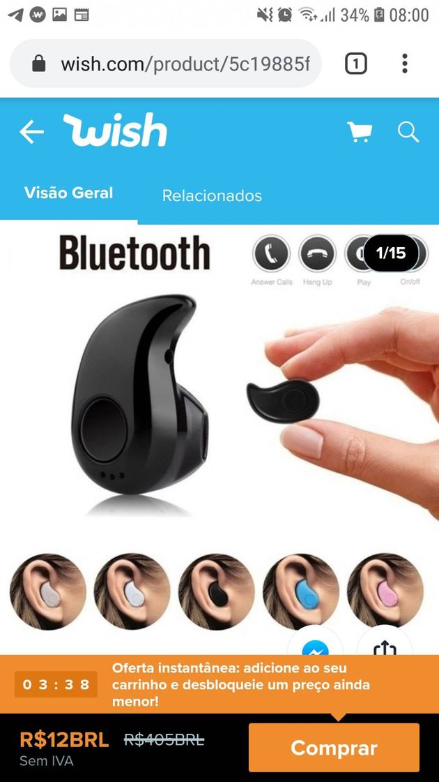 Product Fone bluetooth 