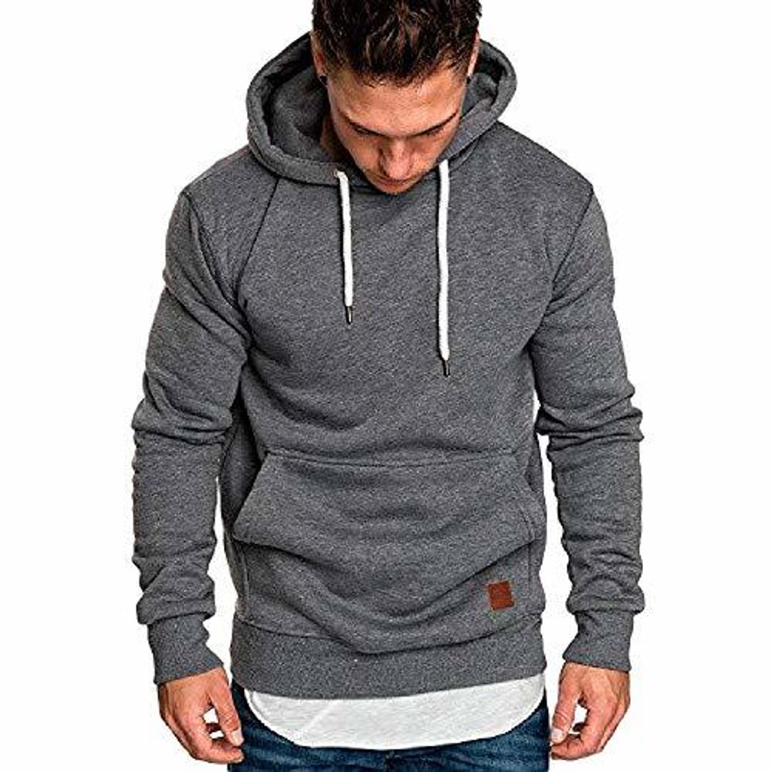 Fashion riou ¡Oferta Sudaderas con Capucha para Hombre Cosy Chaqueta Deportiva Sudadera con