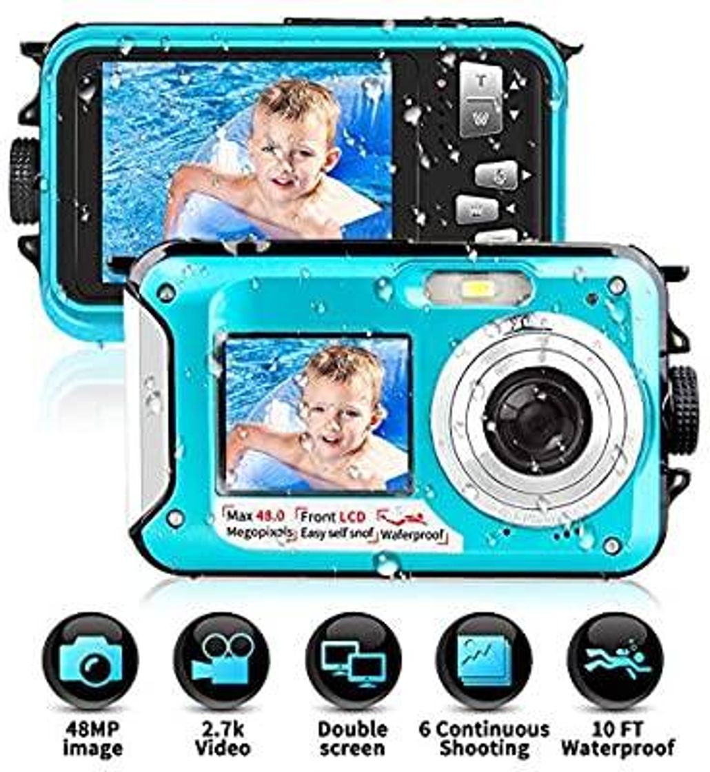 Moda Camara Acuatica Sumergible 2.7K 1080P Full HD 24MP Pulgadas 