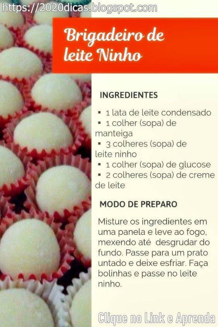 Moda Brigadeiro de leite ninho😋