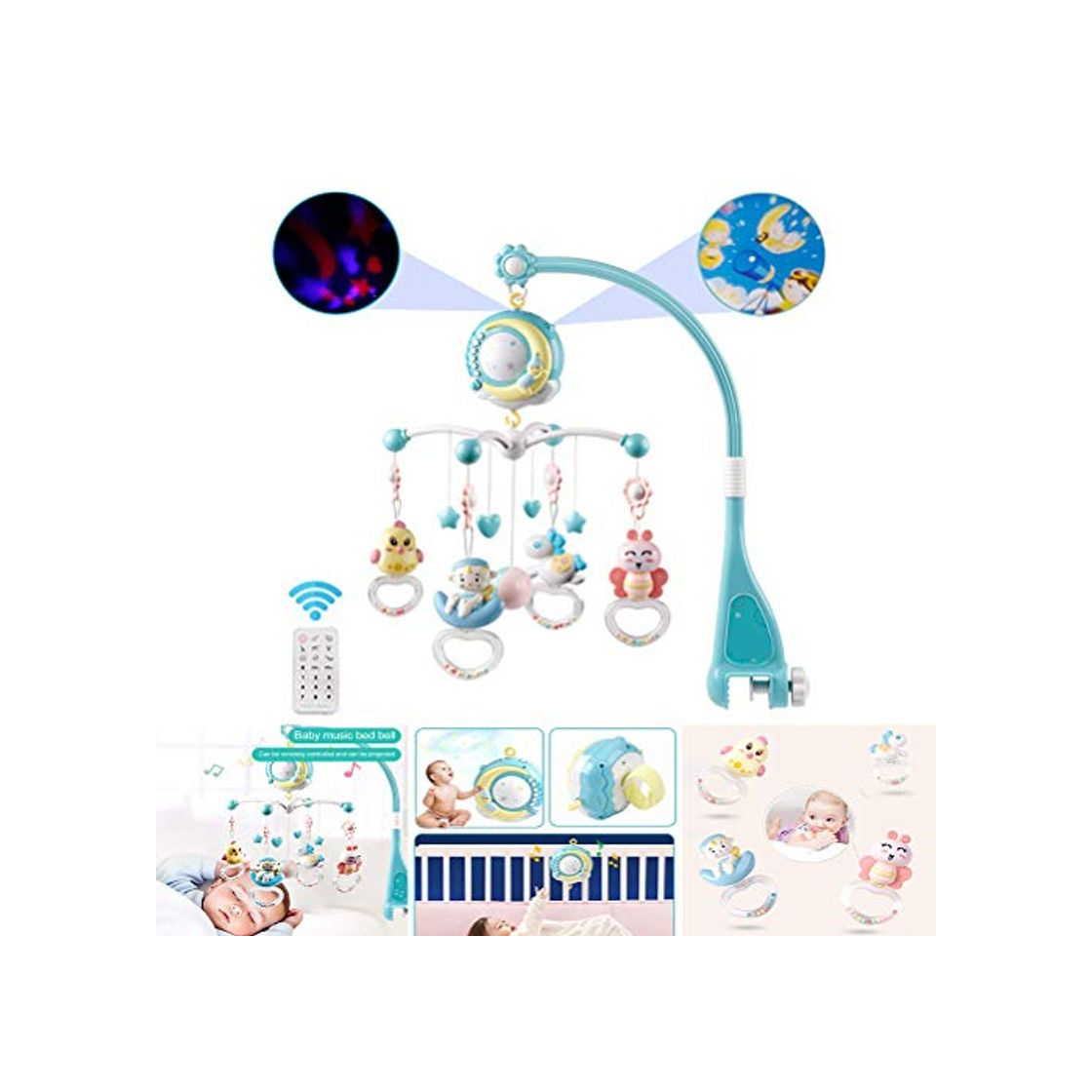 Social SayHia Móvil Musical para Cuna de Bebé con Mando a Distancia Luz