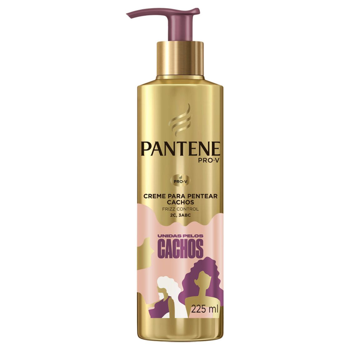 Fashion Creme Para Pentear Pantene Unidas Pelos Cachos 225ml