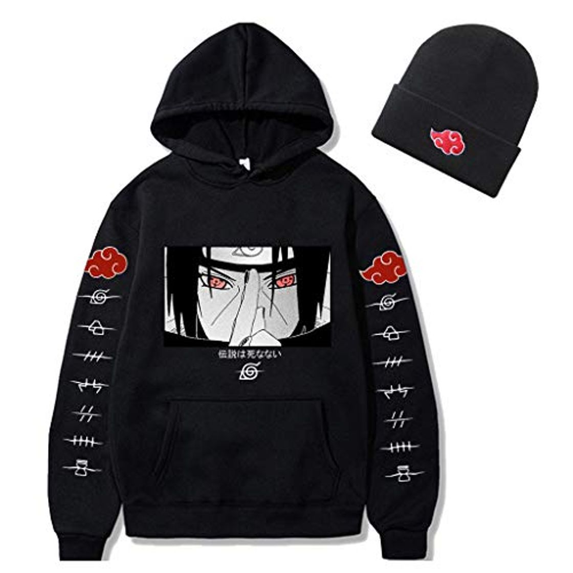 Fashion KIACIYA Sudadera Naruto, 3D Uchiha Sasuke Uchiha Itachi Anime Cosplay Sudadera con