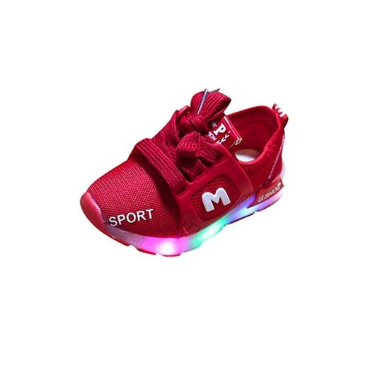 Riou Zapatos LED Niños Niñas 7 Color Zapatillas Deportivas Unisex Zapatillas de