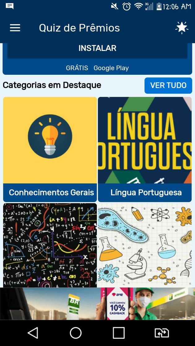 Quiz de prémios 