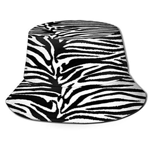 Rundafuwu Sombreros de Pesca Fisherman's Hat Black White Zebra Bucket Hat Gorra Boonie Portable Sun Protection Summer Fisherman Cap