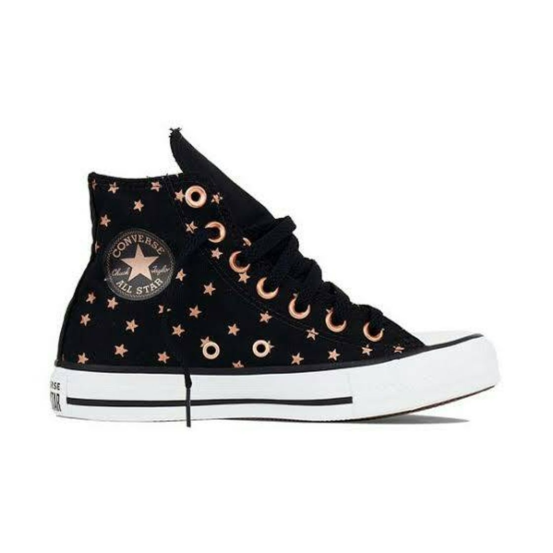 Moda All- star preto de cano alto