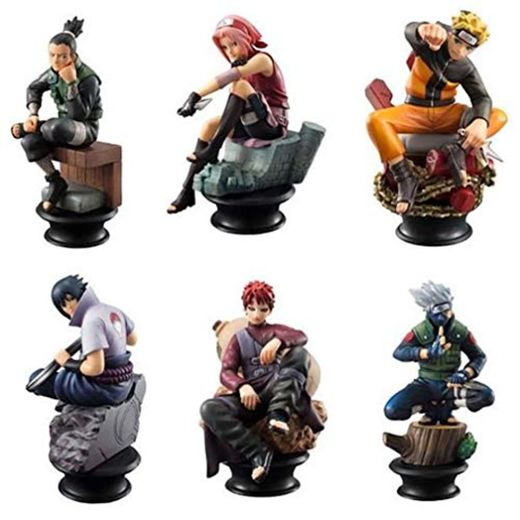 EASTVAPS 6 unids Naruto Gaara Shippuden Sasuke ajedrez Figura de Juguete