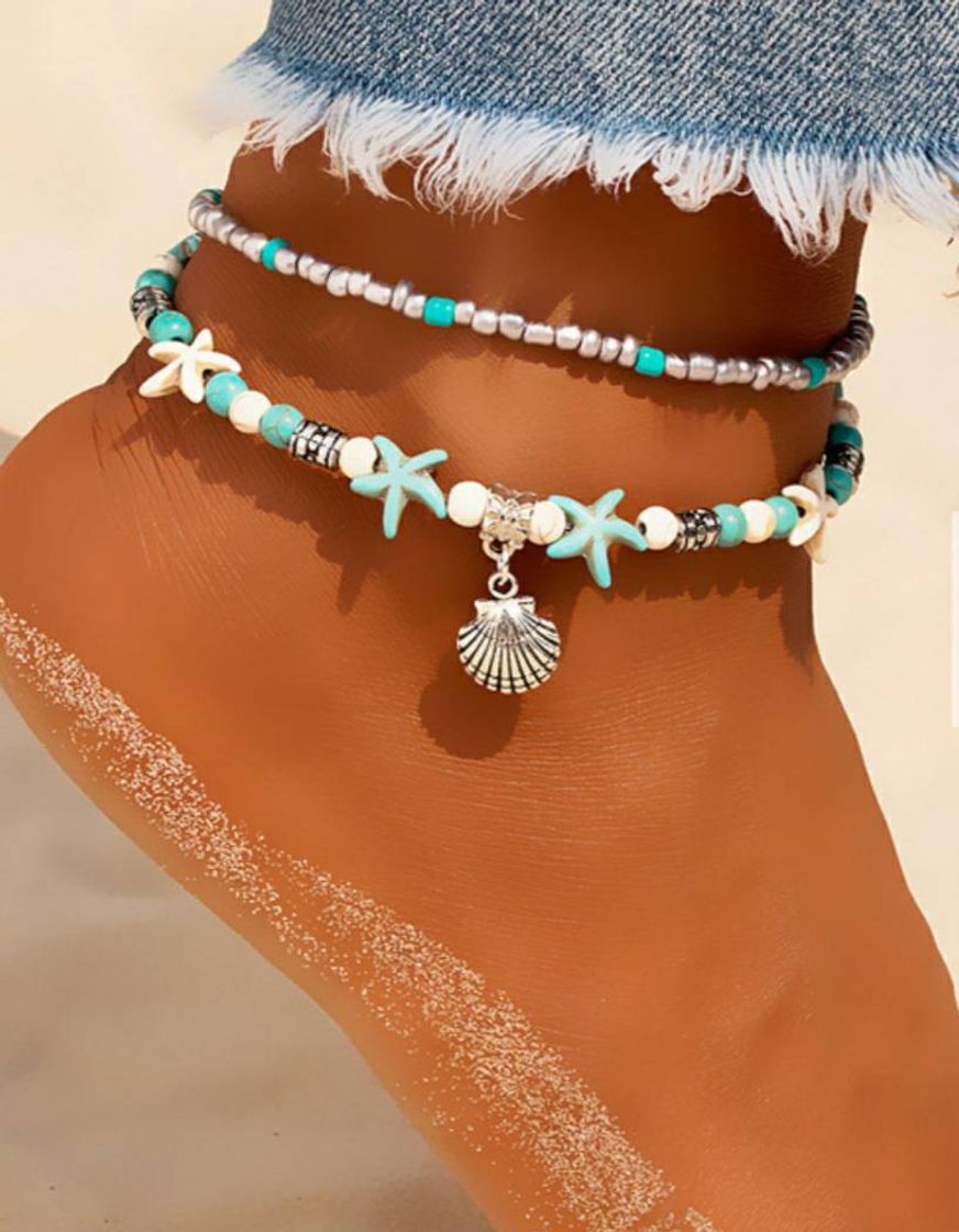 Social Tornozeleira com miçangas.🐚🏝