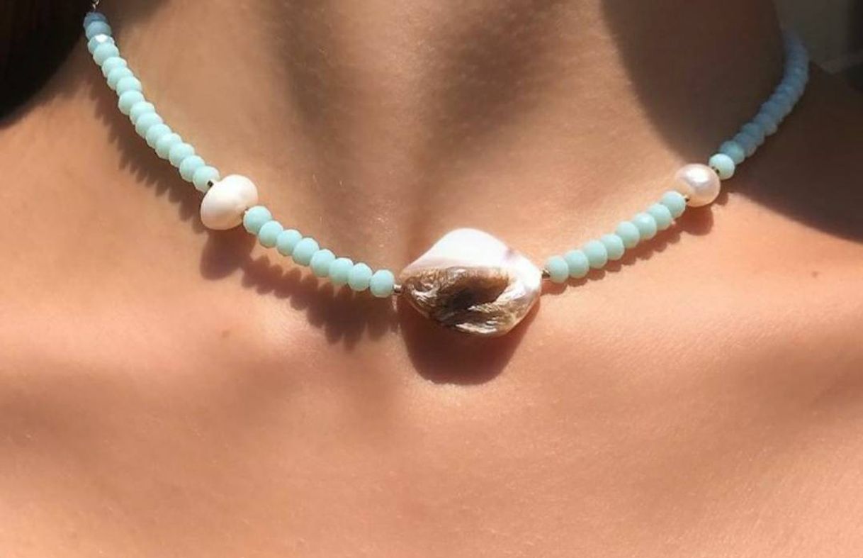 Social Colar de miçangas para a Praia🐚🏝🌸