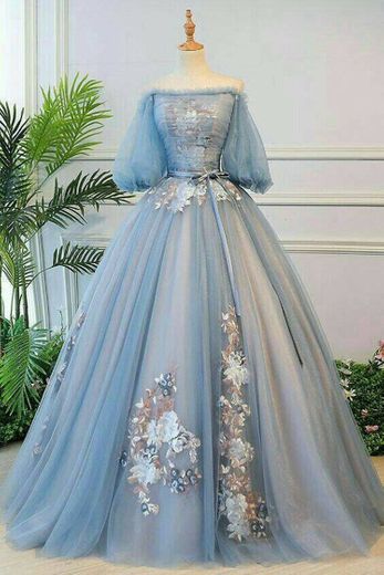 Vestido azul lindo