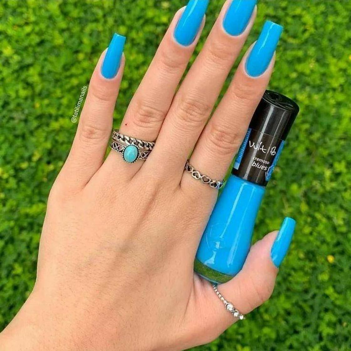 Moda Unha azul esmalte,Vult cremoso blues💙