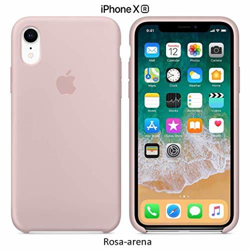 Electrónica Funda Silicona para iPhone XR Silicone Case, Logo Manzana, Textura Suave, Forro