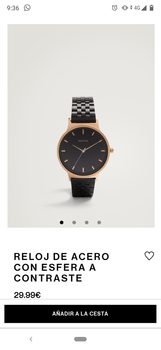 Social Reloj De Acero Con Esfera A Contraste - Ver Todo - Parfois.com
