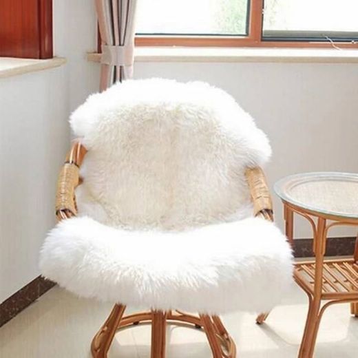 Alfombra de piel sintética suave para silla de tu habitación