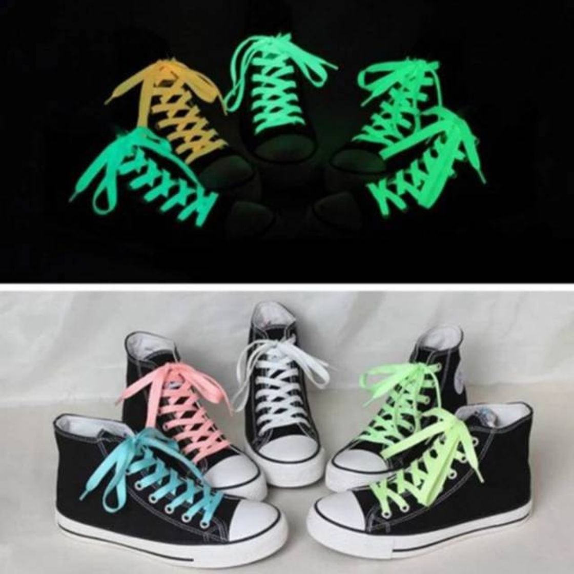 cordones de zapatos luminosos para hombre y mujer NEON