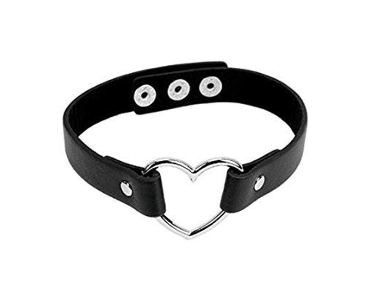 Products Hicustomer Punk Leather Neck Collar de Cadena Punk Necklace Collar Velvet Choker Clavícula Cadena de joyería