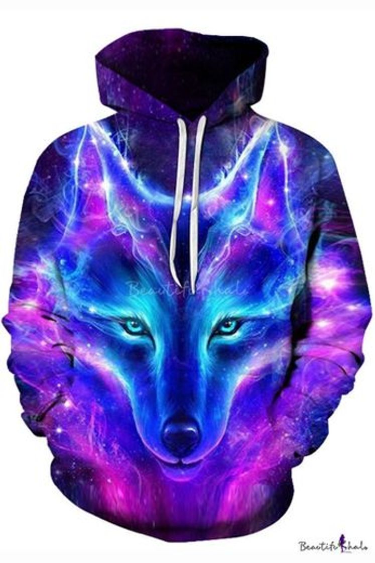 Fashion New Stylish Unique 3D Galaxy Wolf Printed Sport Casual Long ...