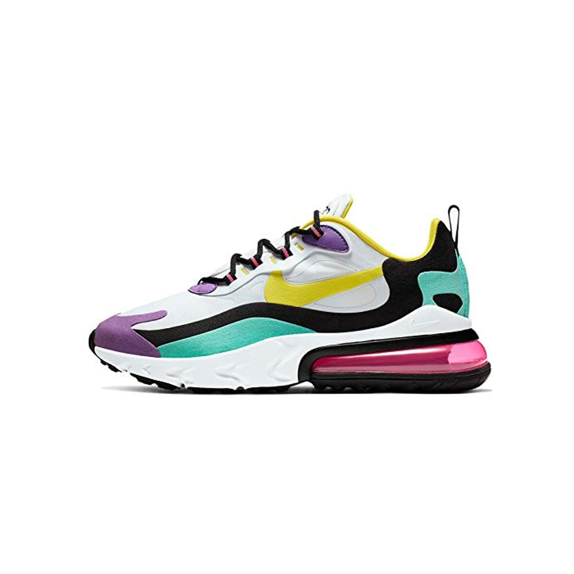 Moda Nike Air Max 270 React Geometric Abstract AO4971-101 White Dynamic Yellow Black