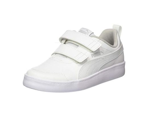 PUMA COURTFLEX V2 V PS, Zapatillas Unisex niños, Blanco White