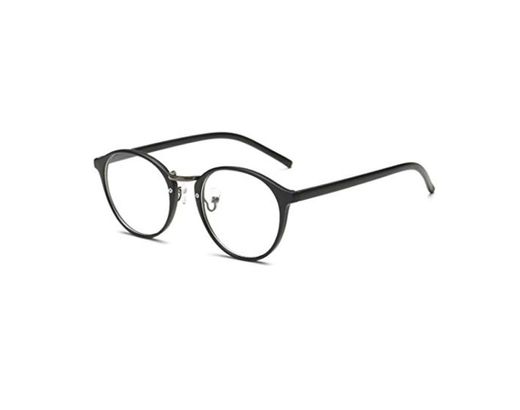 Flydo Retro Montura para Gafas de Vista Antiguas Visión Clara Glasses Cristal