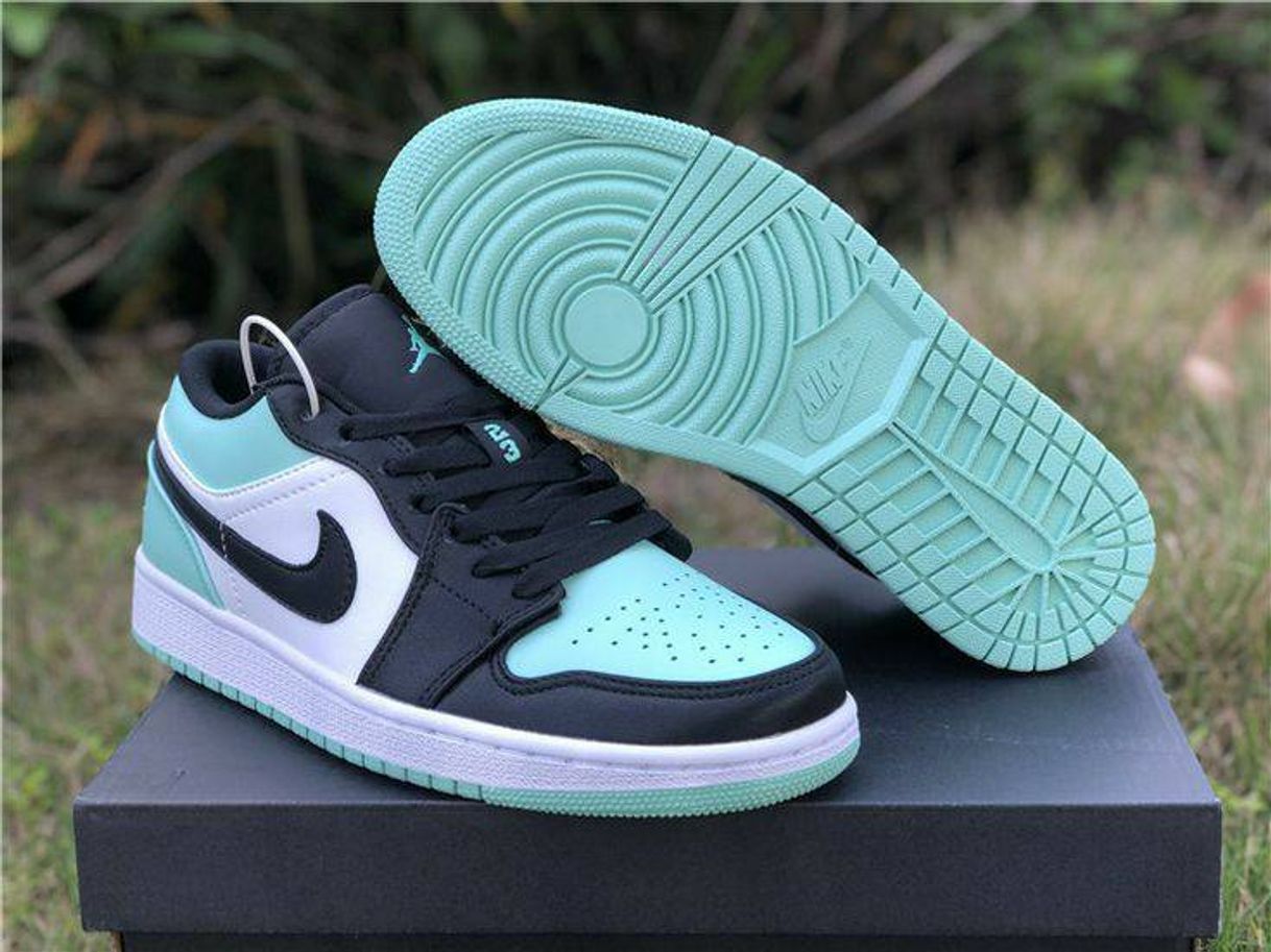 Social Air jordan 1 low toe gren black 