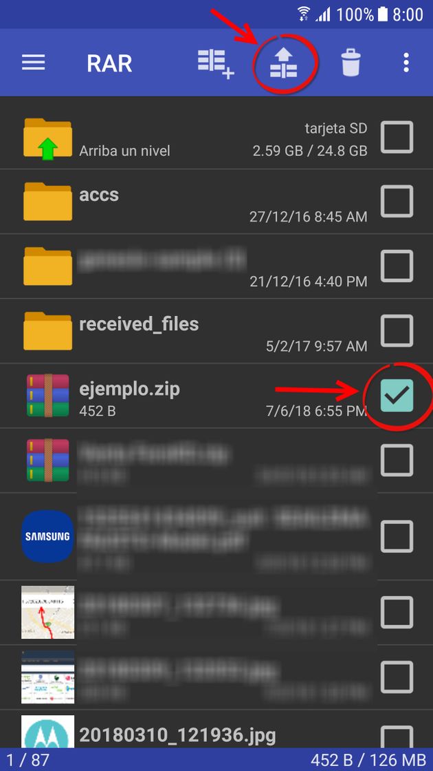 App RAR - Descomprimir archivos