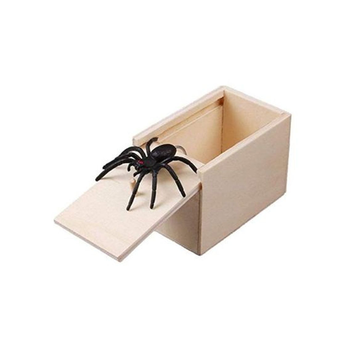 Social Klinkamz 1 Unids Broma De Madera Araña Asustar Caja Caja Broma Realista