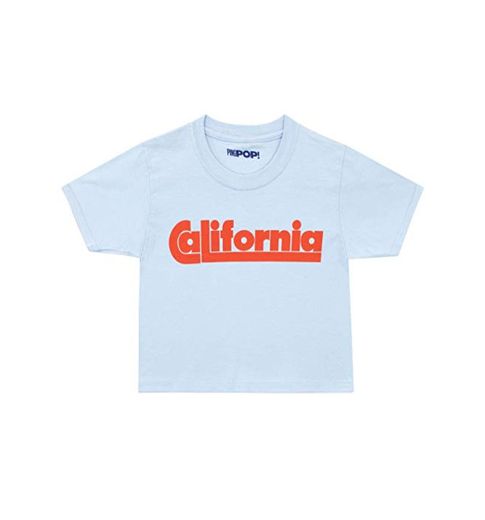 Ping Pop Camiseta de Crop para niñas California Azul 12