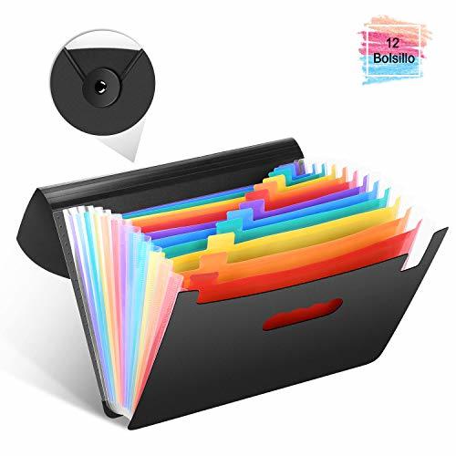 Social LOETAD Clasificadores Carpetas de Acordeón Carpeta Archivadora Extensible Portátil Organizador Documentos para