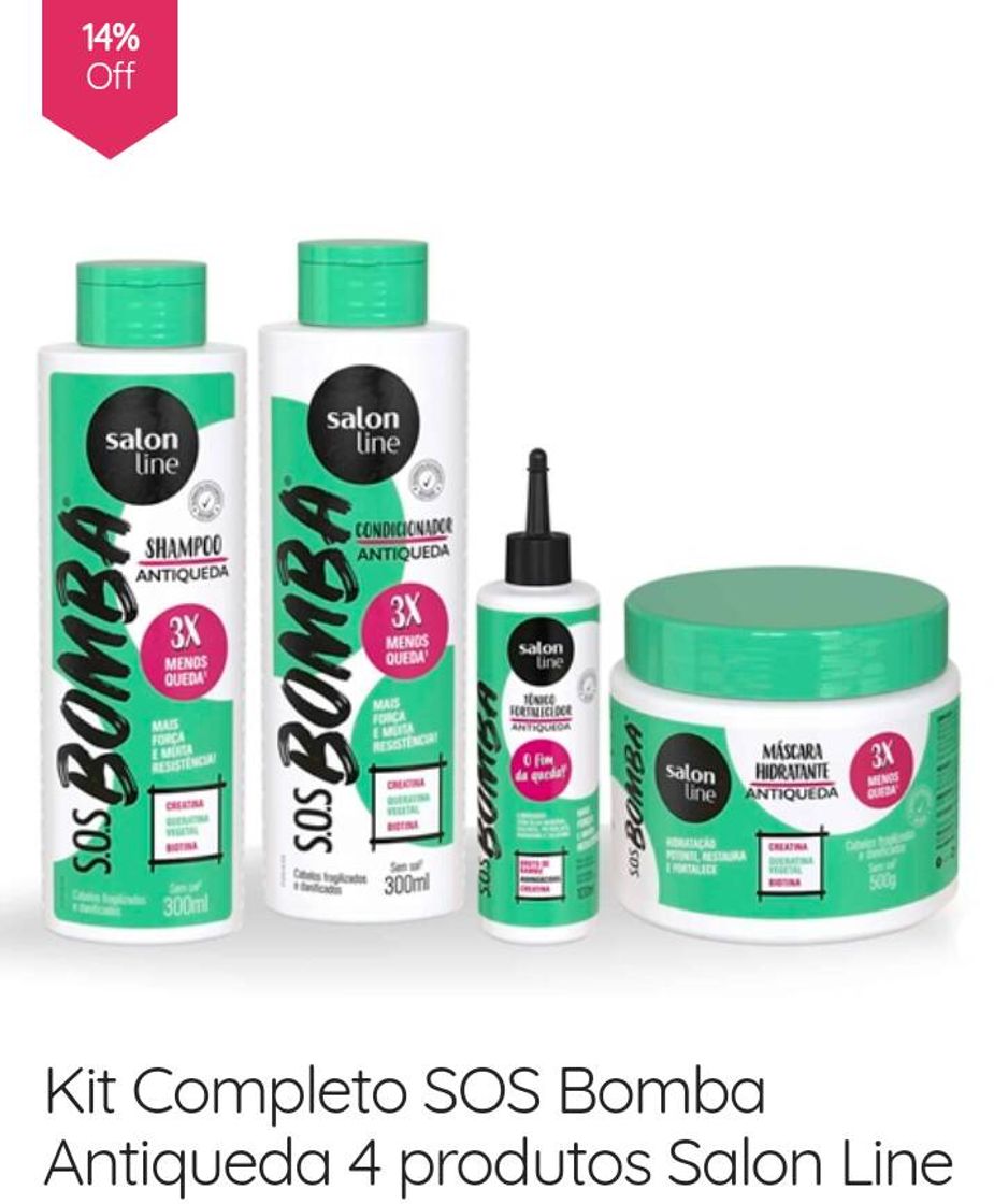 Moda Kit Completo SOS Bomba Antiqueda 4 produtos Salon Line