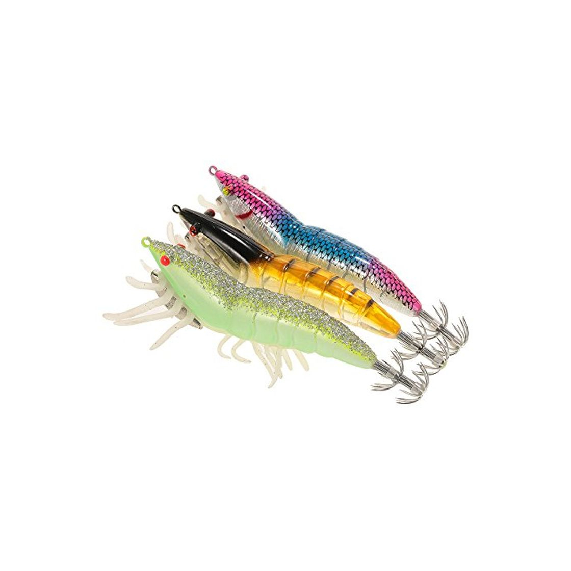 Product Lixada 3/5pcs 12 cm/21 Noctilucentes Pesca Camarones Señuelo Cebo de Calamar de