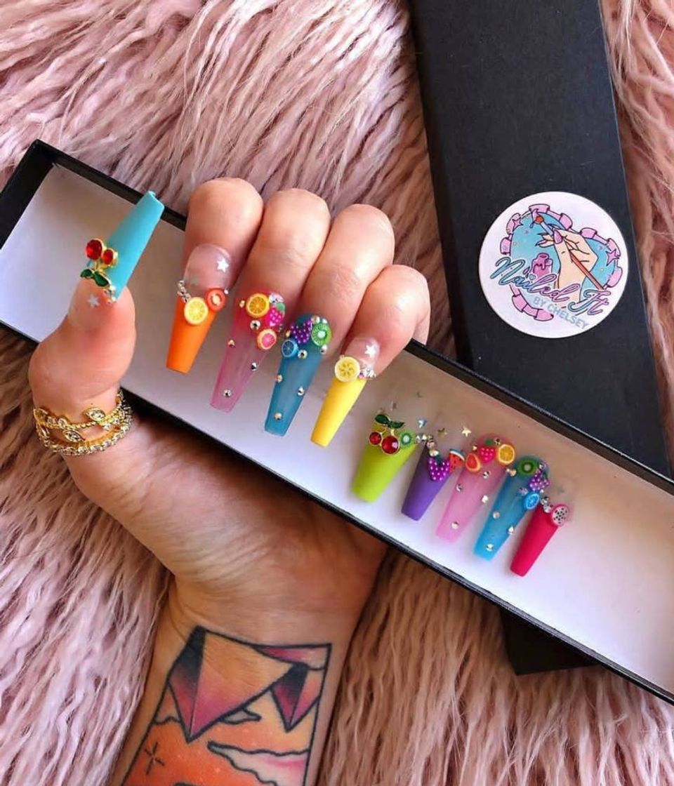 Moda 🍉🍈🍓🍏🍌Uñas Frutitas🍎🍇🍍🍋🍊🍐