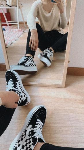 Vans Sk8 Hi Platform Calzado Checkerboard