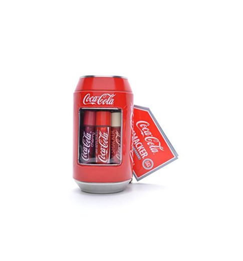 Lip Smacker Caja de metal de Coca Cola con 6 bálsamos labiales