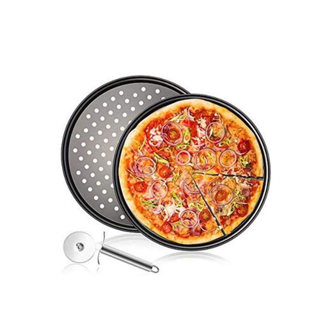 Social Bandejas Pizza Juego de 3