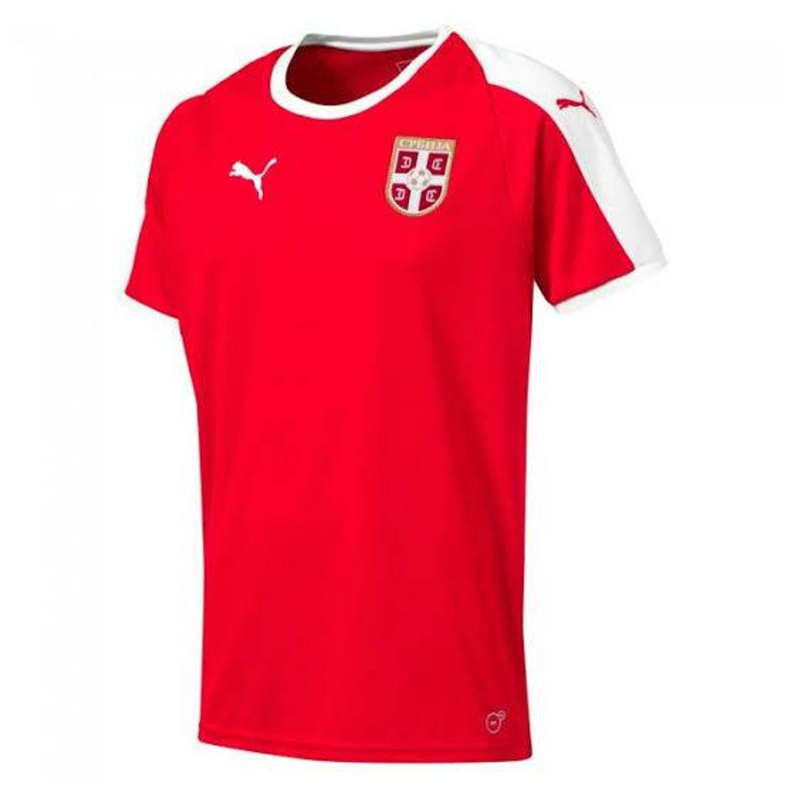 Moda PUMA Serbia Home Replica Jersey Camiseta Cuello Redondo Manga Corta Poliéster -