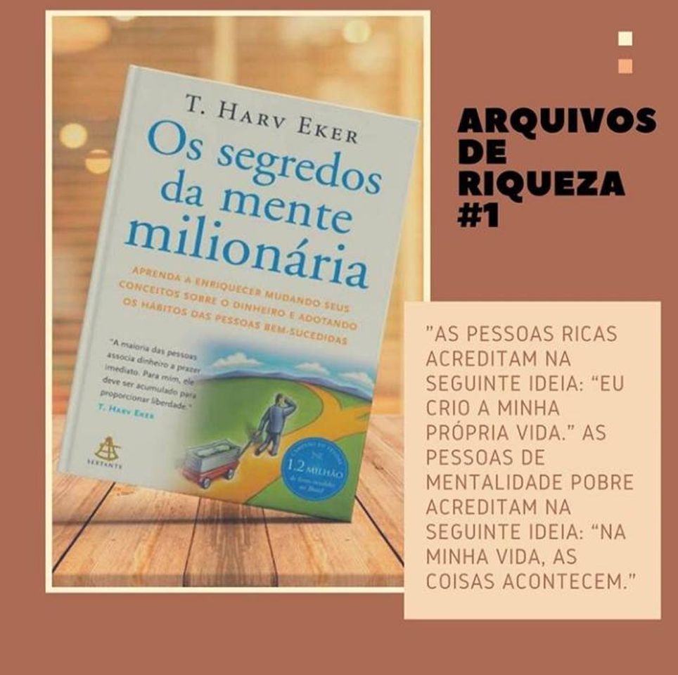 Fashion Posto sobre o livro "Os Segredos da mente Milionário"