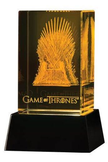 Game of Thrones 3D LED Glass Etching Iron Throne de 8 cm