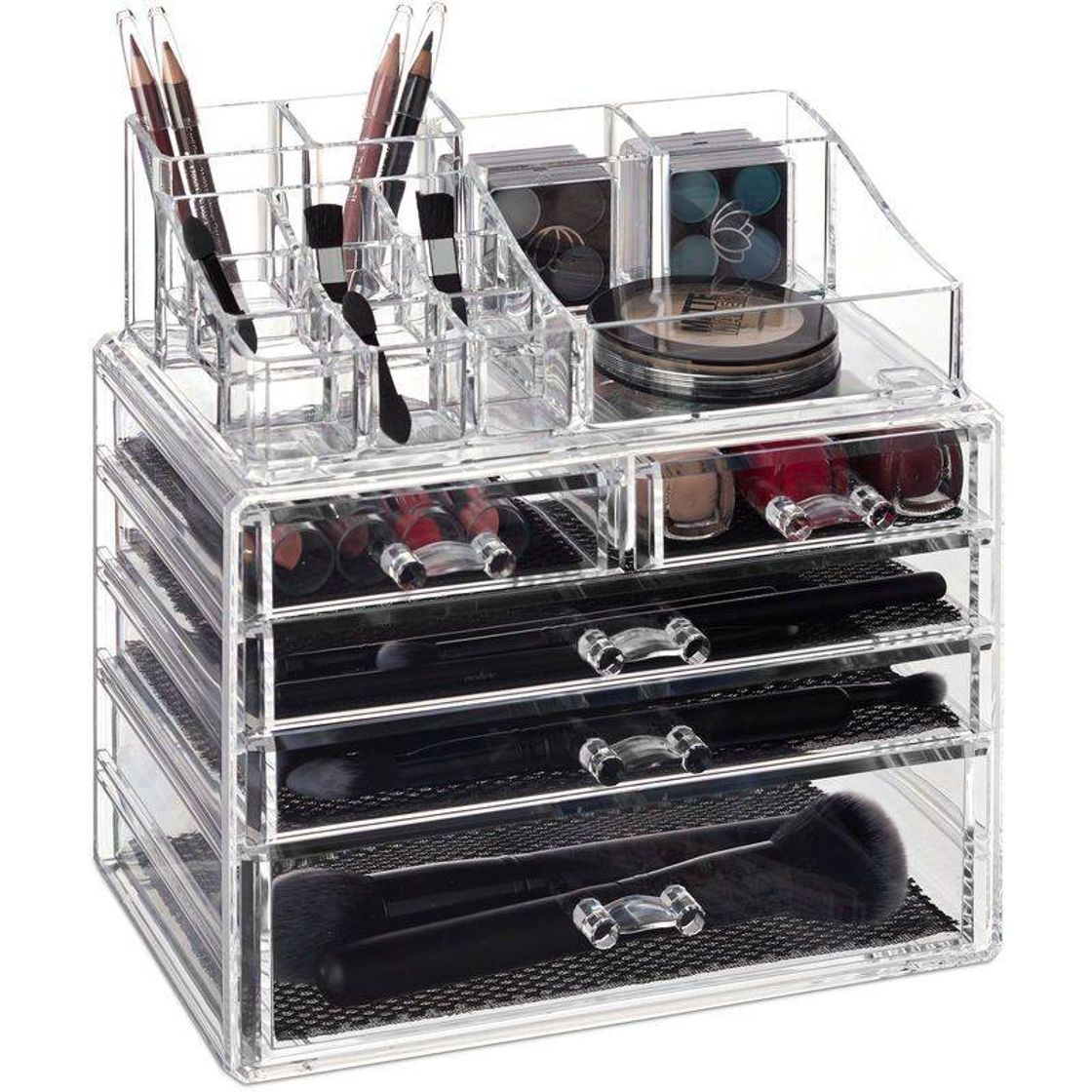 Moda FOBUY Caja acrílica Estante de maquillajes Maquillaje Cosméticos Joyería Organizador