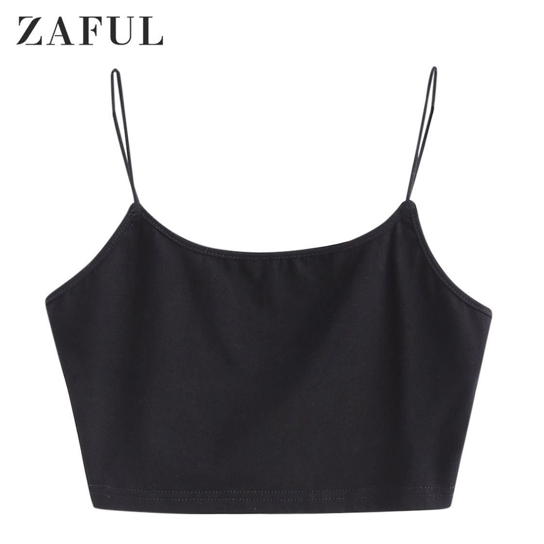 Social ZAFUL Sexy Crop Top Color Liso Chaleco Camiseta Sin Mangas para Mujer