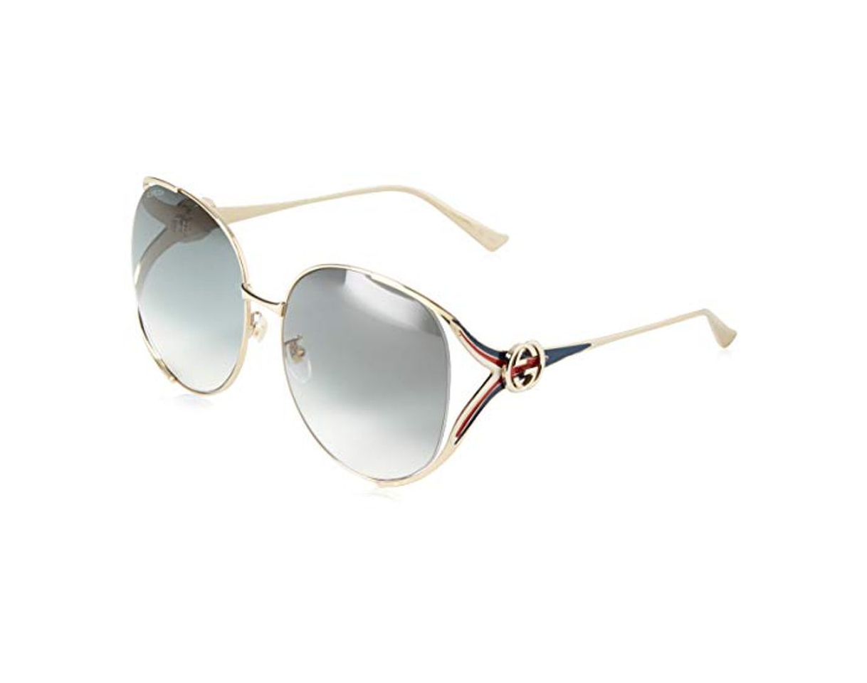 Social Gucci GG0225S 004 Gafas de sol, Dorado