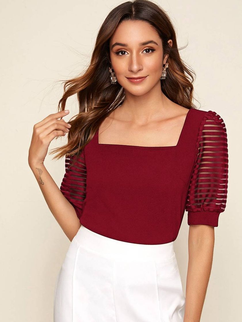 Social Blusa tipo top con mangas!