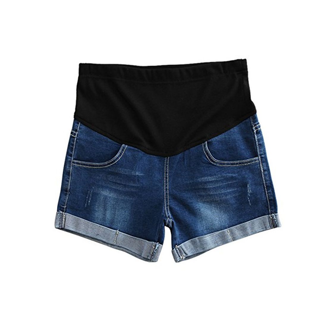 Products Hzjundasi Premamá mamá Vaqueros Shorts Denim Pantalones Suave Elástica para Mujer