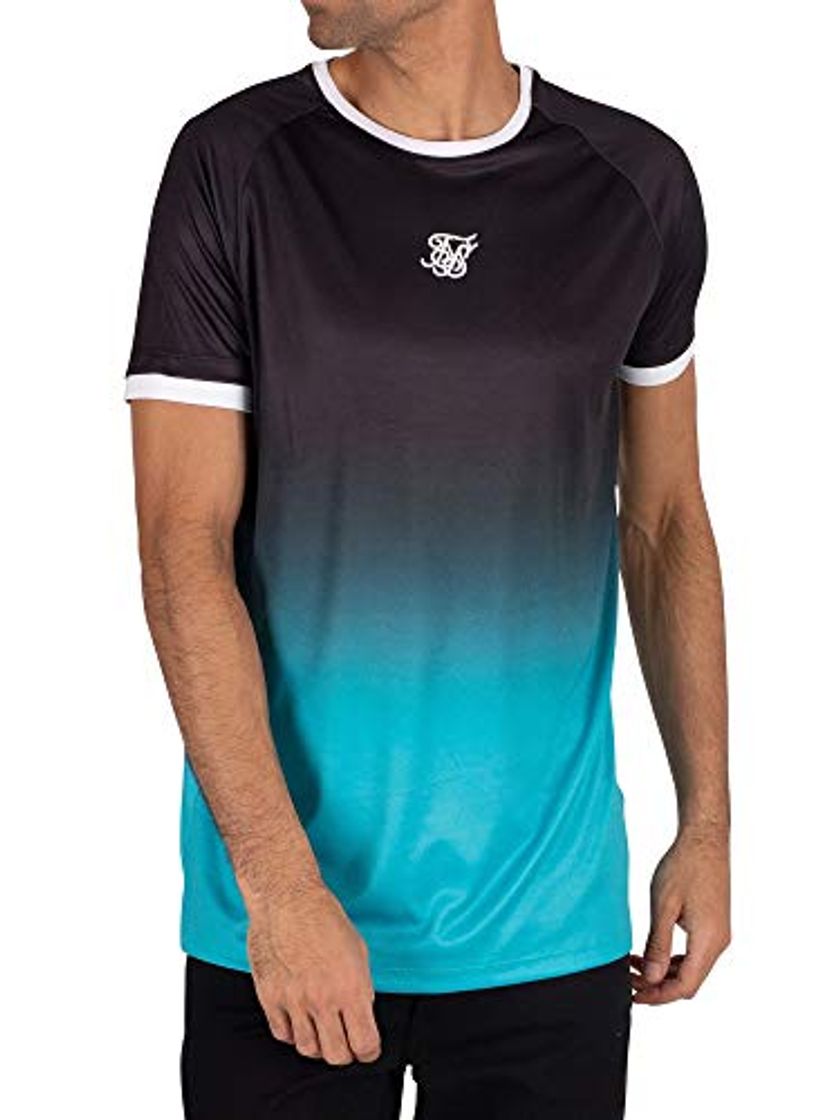 Producto Sik Silk de los Hombres Raglan Straight Hem Fade T-Shirt