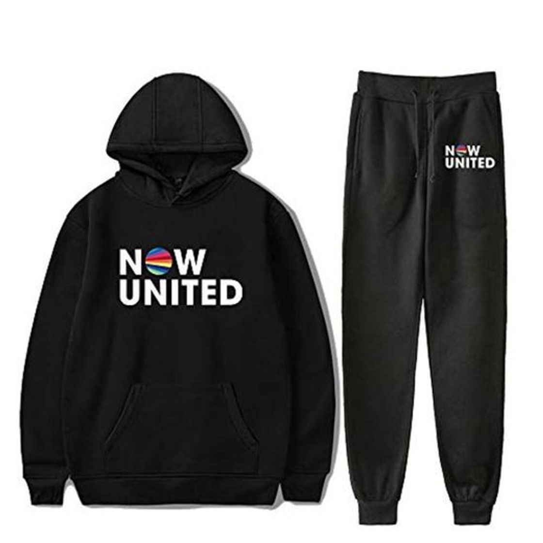 Fashion Now United Sudaderas de dos piezas Conjunto de Chándal Sudaderas con Capucha y Pantalones Jogger Ropa de Moda de las Mujeres de los Hombres Conjuntos