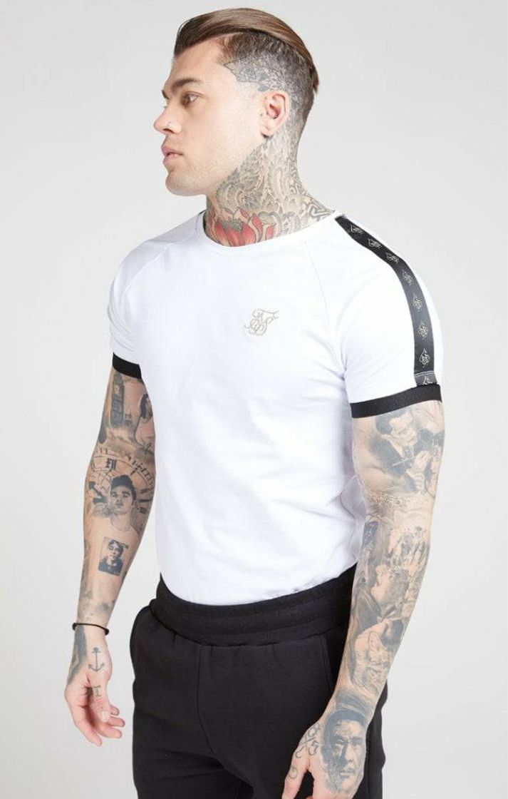 Fashion Camiseta silsilk de manga corta para hombres