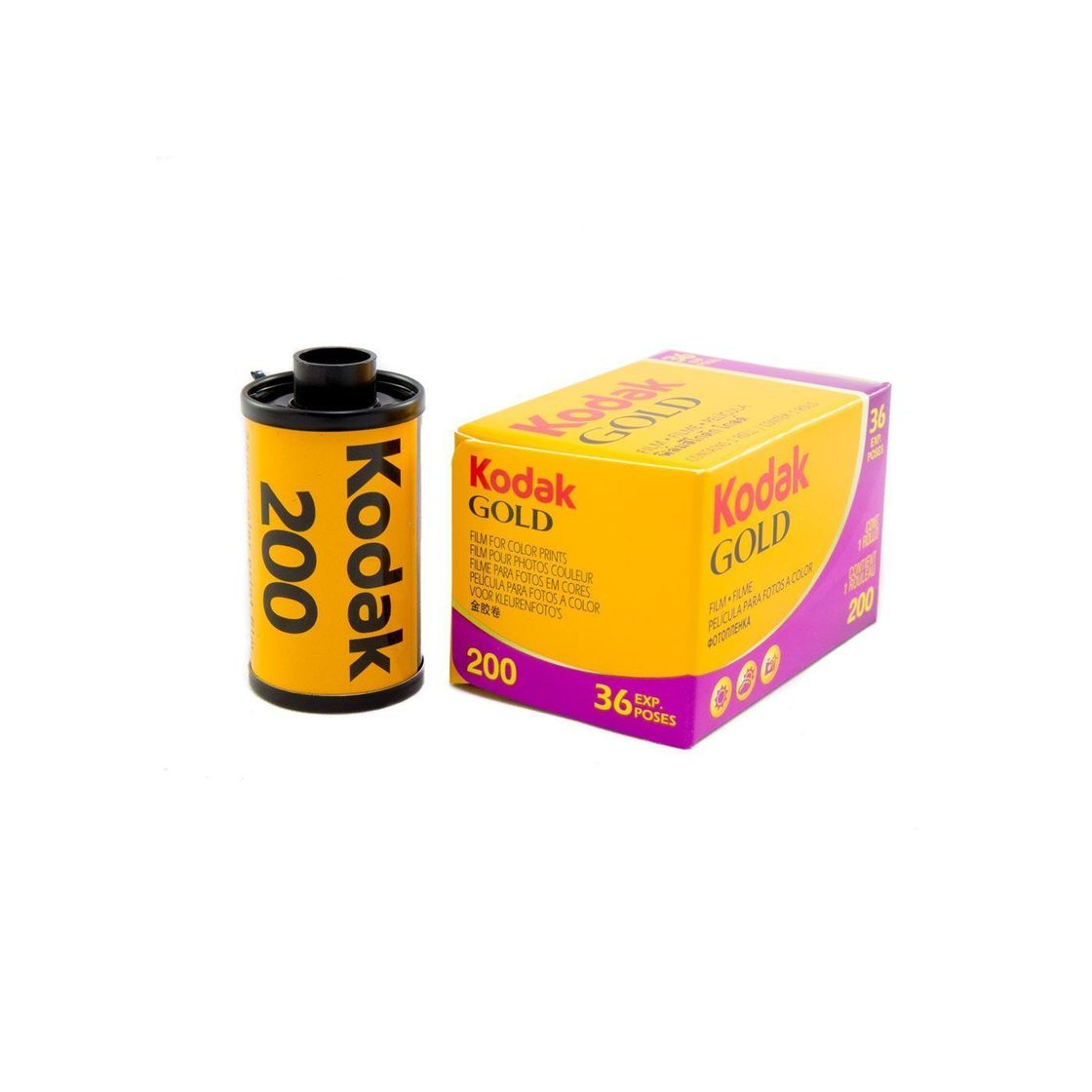 Productos 3 películas fotográficas Kodak Gold 200 ISO 36 exposiciones Carrete de 35