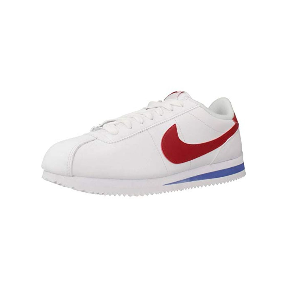 Moda NIKE Men's Cortez Basic Leather Shoe, Zapatillas para Hombre, Blanco