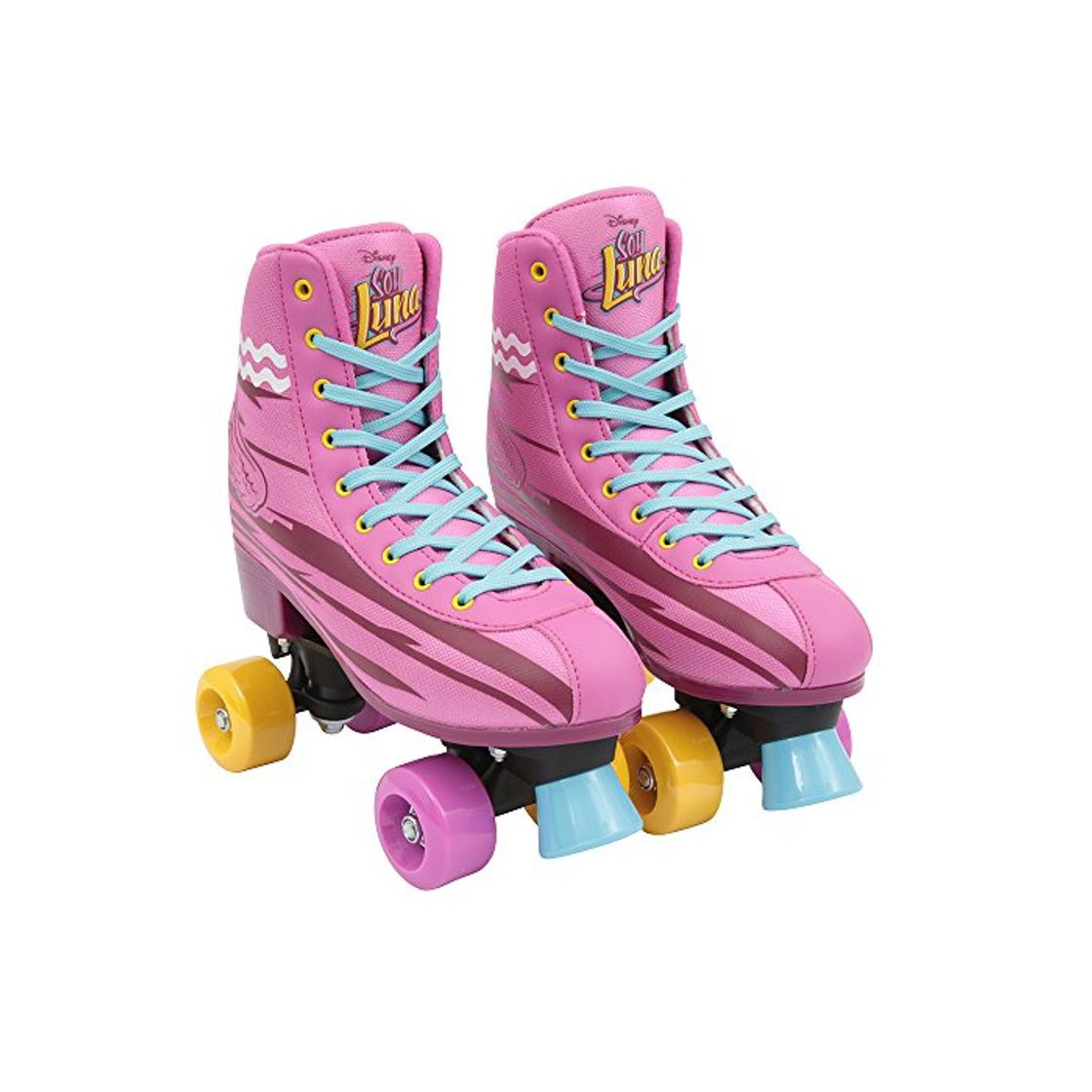 Social Soy Luna Soy Luna-YLU32410 Patines, Color Rosa/Amarillo, 36-37